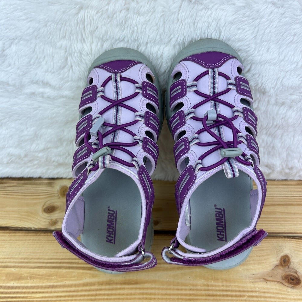 Khombu Girls Sizes 1 2 4 Hiking Water Shoes Sandals Closed Toe Purple Outdoor - Picture 10 of 14